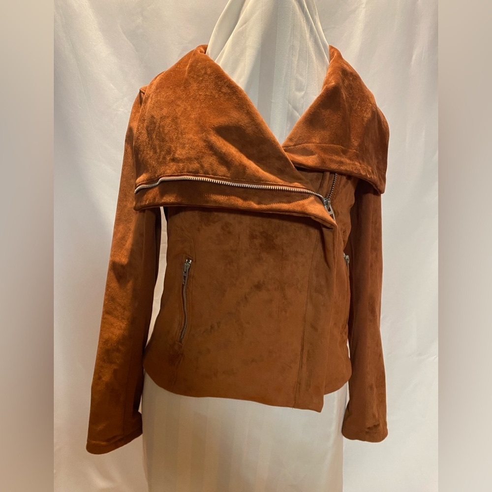 Blanknyc faux suede moto jacket